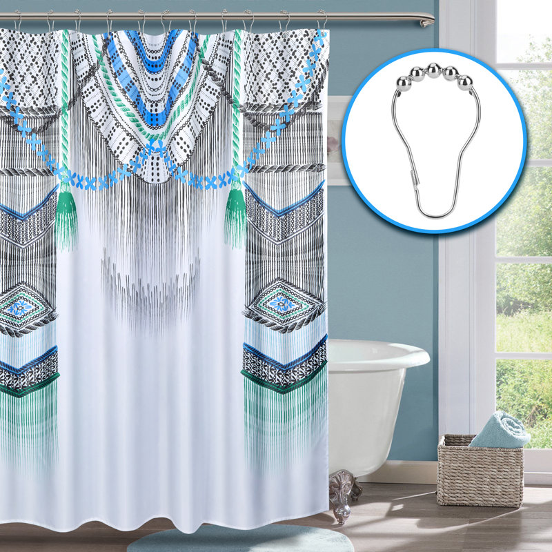 Rideau de douche Adalade avec crochets inclus
