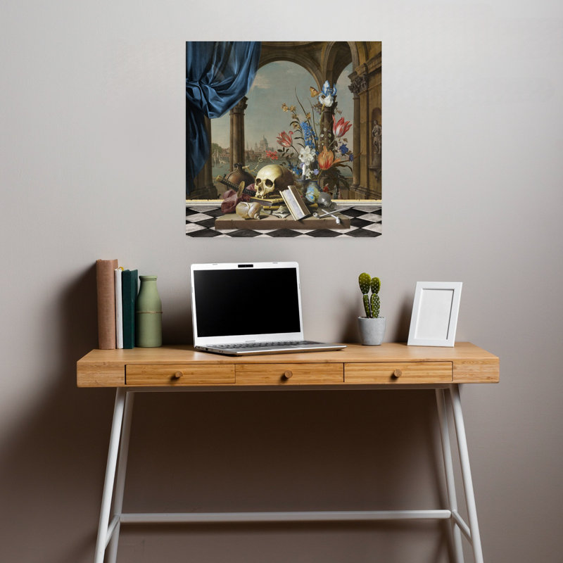 Art contemporain, art floral classique, H 18 po x l 18 po