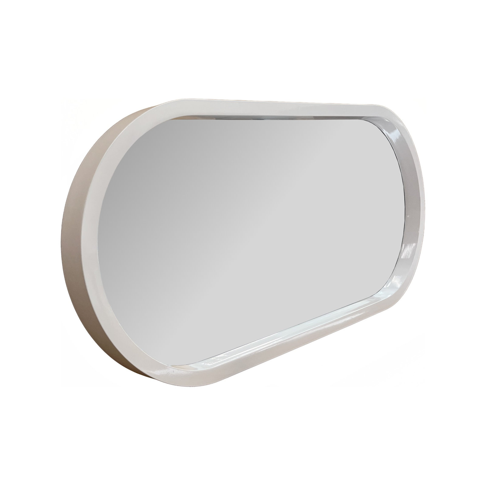 18" Mirror, White