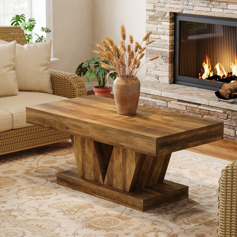 47 Inch Rectangular Coffee Table for Living Room