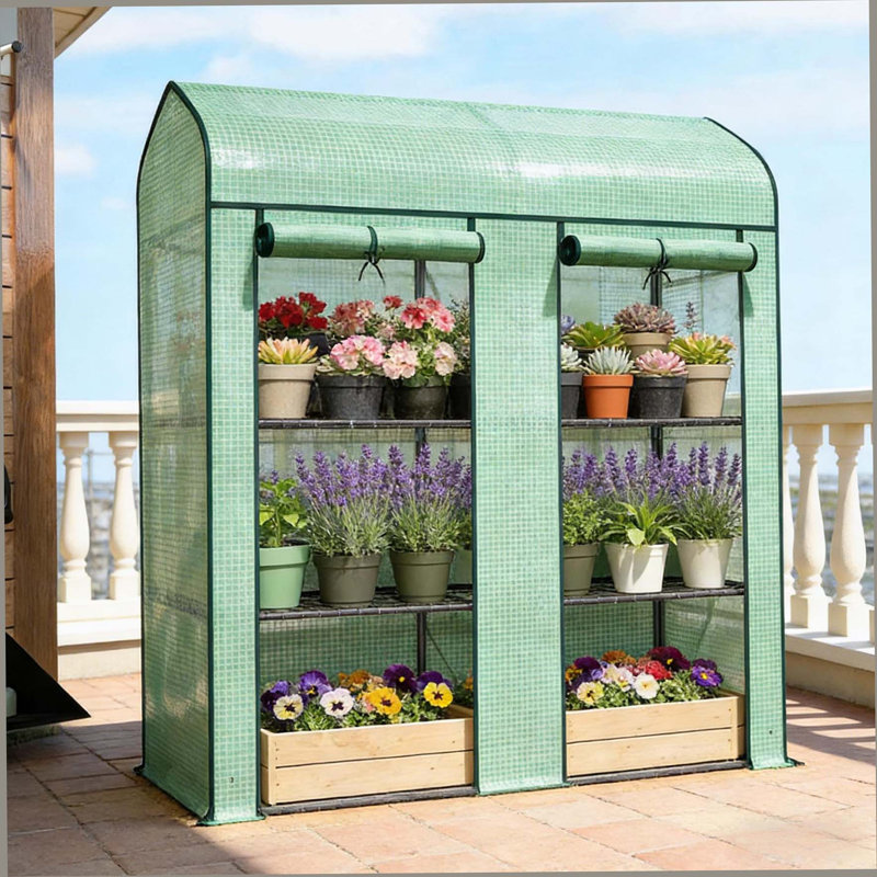 Mini serre spacieuse, serre portable, Vert