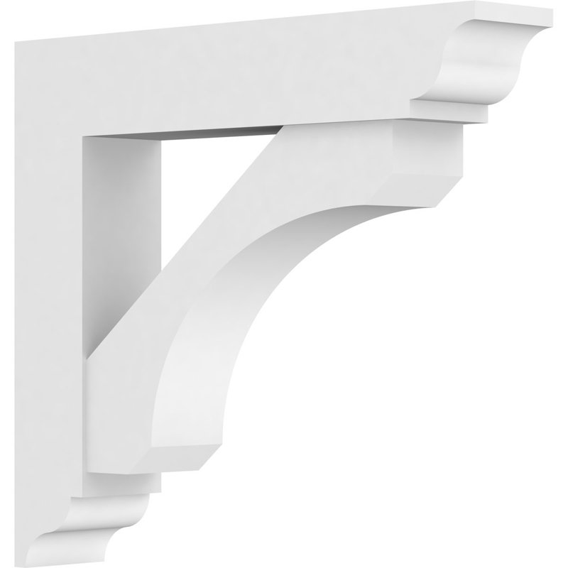Support en uréthane standard standard avec extrémités traditionnelles, brun clair apprêté, H 24 po x l 5 po x P 24 po