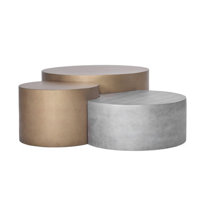 Tables gigognes Cortina, bronze et gris