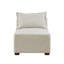 Chaise sans accoudoirs polyvalente, options de conception modulaires, pieds foncés, revêtement, capacité de poids de 300 lb, coussins amovibles, agencements de sièges personnalisables, tissu, coussins, capacité