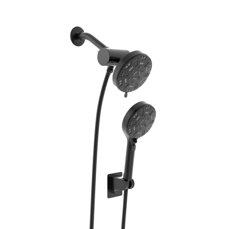 Shower Faucets & Systems Pressure-Balanced Complete Shower System with Rough in-Valve, Matte Black