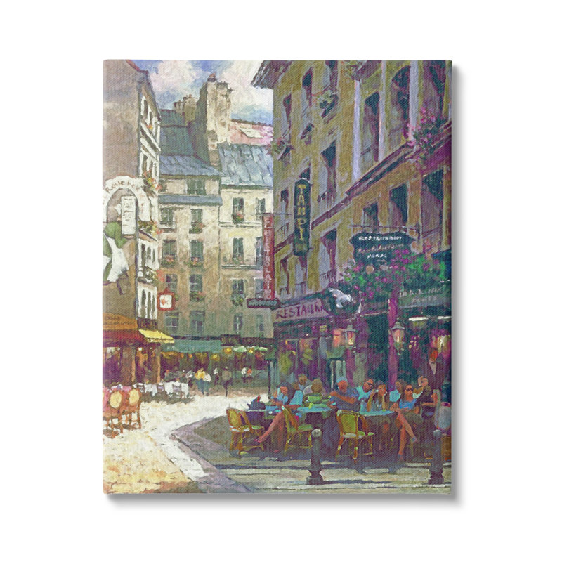 Paris Cafe Street par Steve Hunziker, H 30 po x l 24 po x P 1,5 po