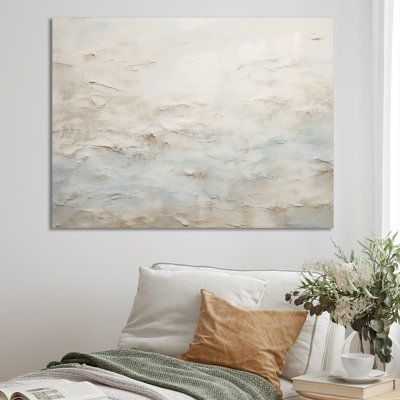 Beige bleu océan tempête III sur toile