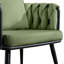 Fauteuil capitonné de couleur olive