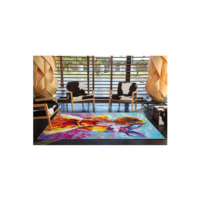 Tapis lavable en machine à motif de lapin