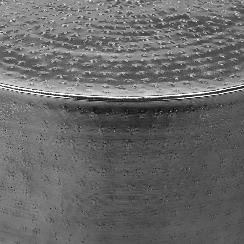 Table de chevet décorative avec accoudoirs latéraux et lampe de salon, Chrome chrome