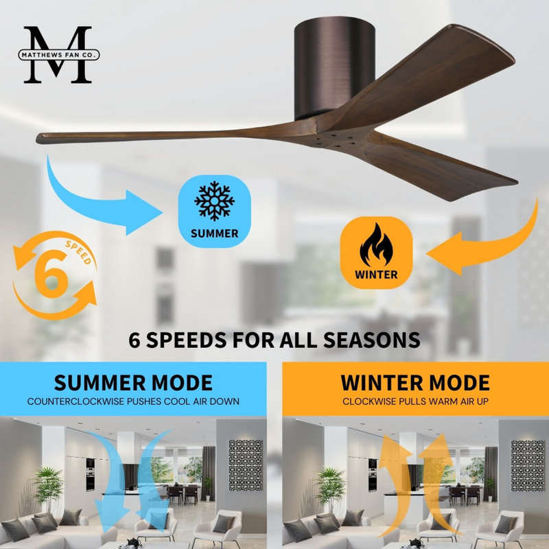 Irene Ceiling Fan, Brushed Bronze, Walnut Tone, 52"
