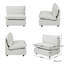 Chaise sans accoudoirs en lin Gracey-1529123143