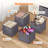 13 Inch Cube Storage Bins, 6 Packs Cube Storage Organizer, Foldable Decorative Fabric Storage Baskets For Organizing Home Organizers With Metal Handles For Shelves, Closet, Gray