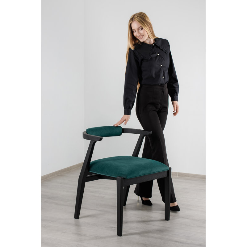 Ellis Dining Chair, Green, Black
