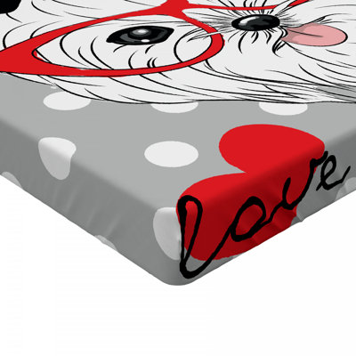 Microfiber Polka Dots Fitted Sheet