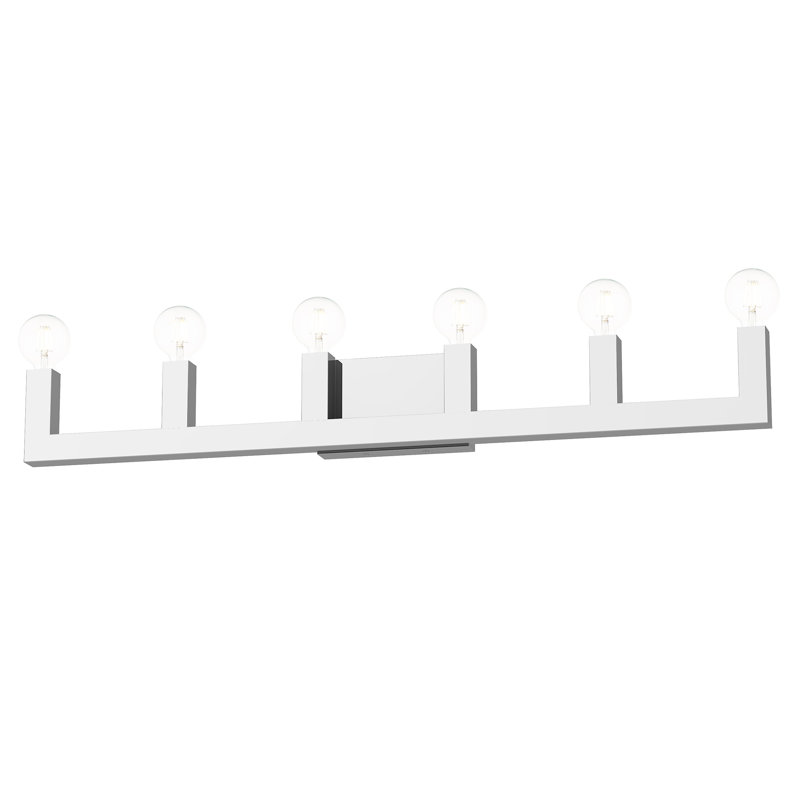Zacari 6 - Light Dimmable Vanity Light, Polished Chrome