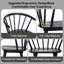 Majidah Solid Wood Arm Chair in Black