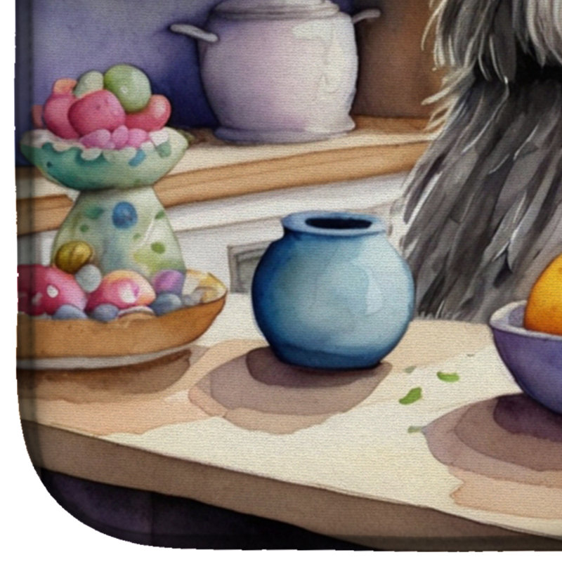 Tapis de séchage pour chien Berger de Bergamasco