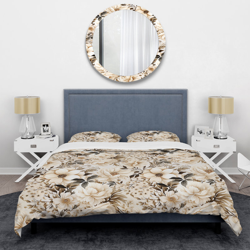 Literie Vintage Florals II, Housse de couette simple + 1 taie décorative stan