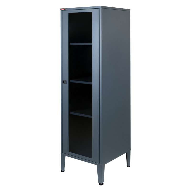 Armoire de rangement à 3 tablettes, Gris anthracite