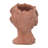 8X9X11.5" Brown Head Bust Planter, Greek Style Cement Head Planter - Indoor Outdoor Home Garden Decor