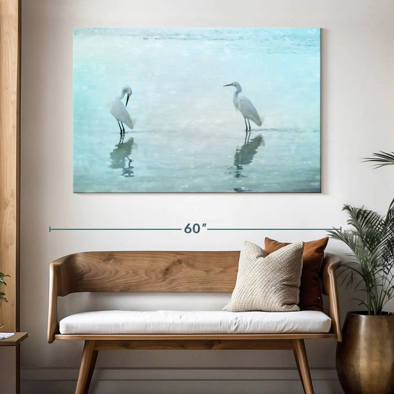 White Cranes, 34" H x 51" W