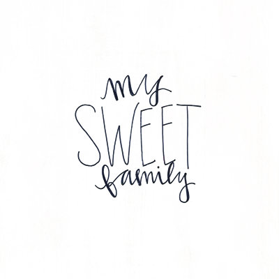 Sweet Family Handwriting - Wrapped Canvas Print
