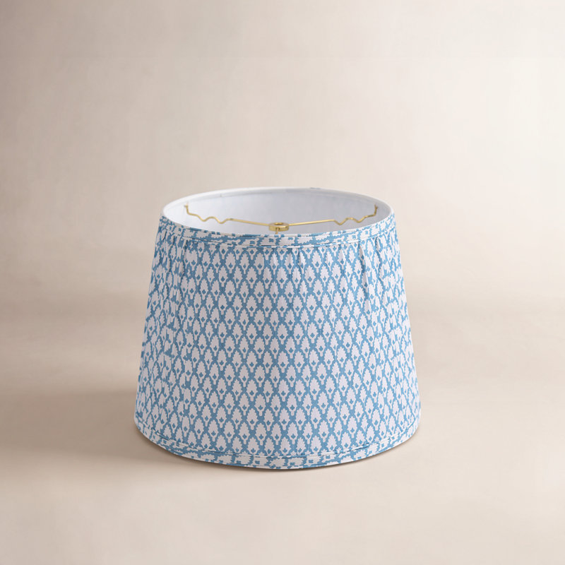 Abat-jour empire avec garniture laveuse Empire, blanc, H 10,5 po x l 16 po x P 16 po, Bleu / blanc