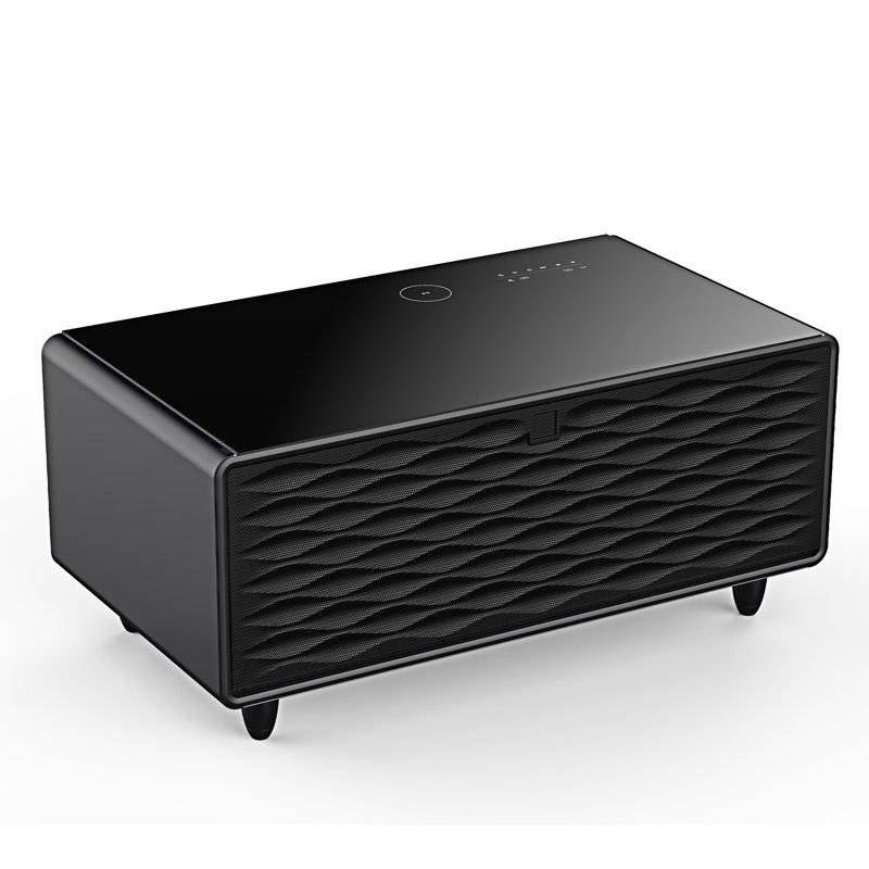 Table basse intelligente avec réfrigérateur et congélateur intégrés, Noir