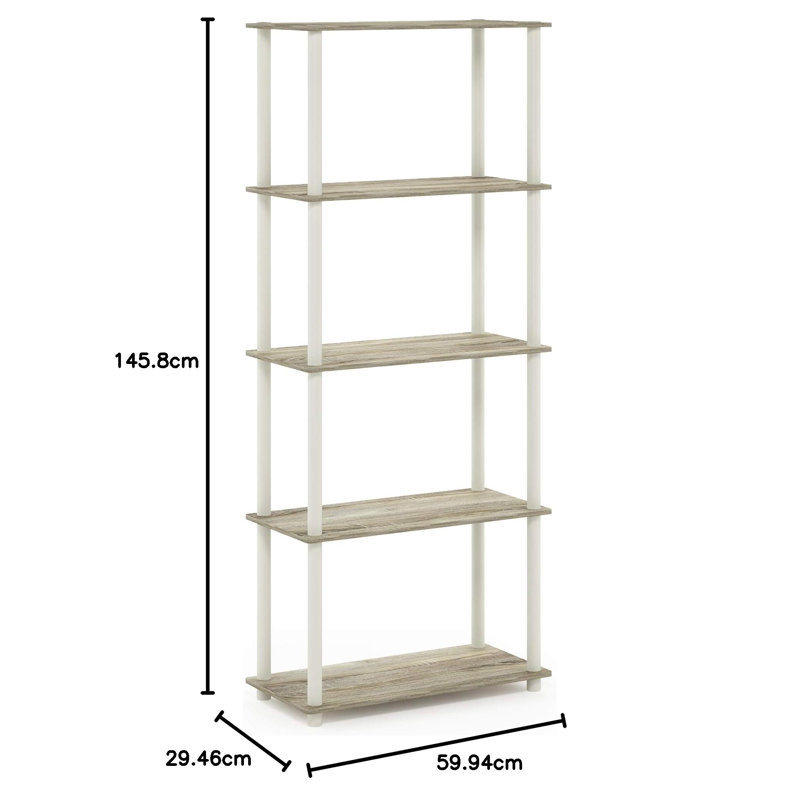 Heslin 23.58'' W Manufactured Wood Shelving Unit, Sonoma Oak/White