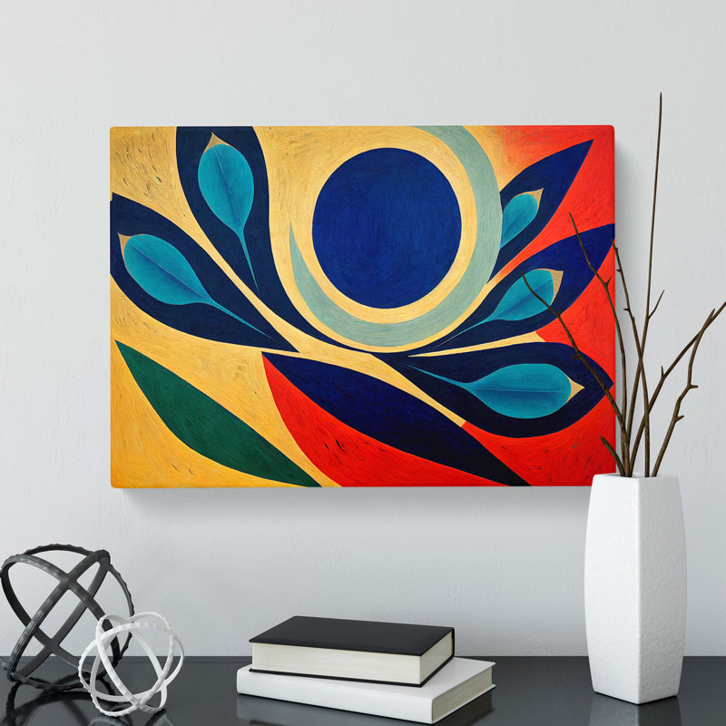 Exquisite Abstract Flowers - Wrapped Canvas, 35cm H x 50cm W x 3cm D