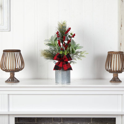 Pin artificiel 20 po dans un vase décoratif