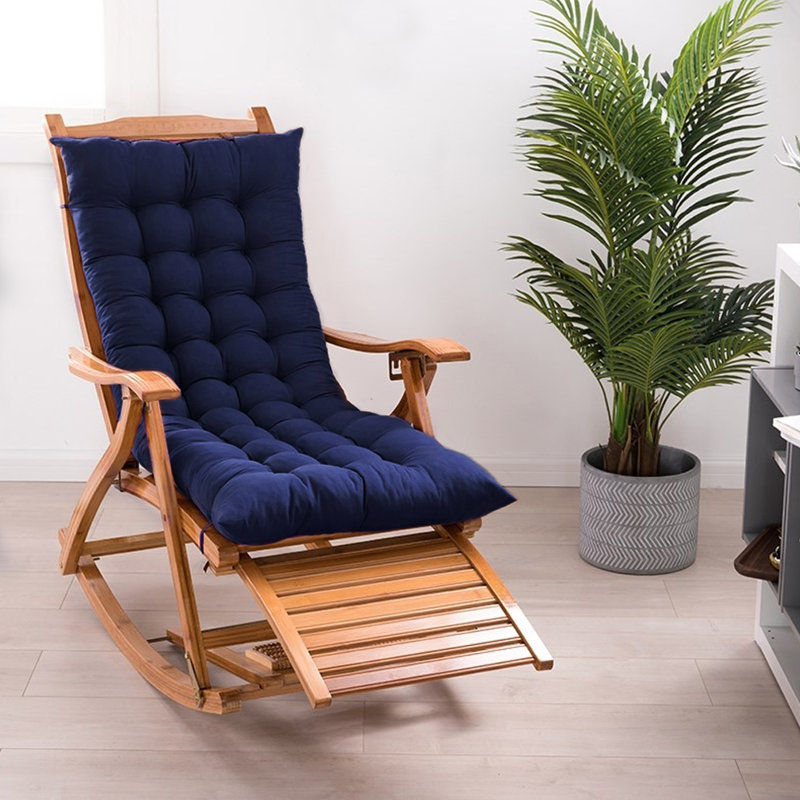 Indoor Outdoor Seat/Back Cushion, Navy, 8cm H x 125cm W x 48cm D
