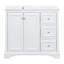 Meuble-lavabo 36 po avec plateau en céramique, tiroirs et armoire-114236092