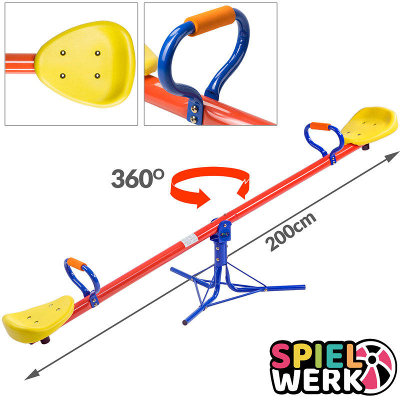 Deuba 2 Seat Metal Spinning Teeter Totter