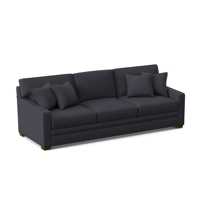 Gramercy Park Sofa, Taupe Plaid; 0126-73, Havana Finish
