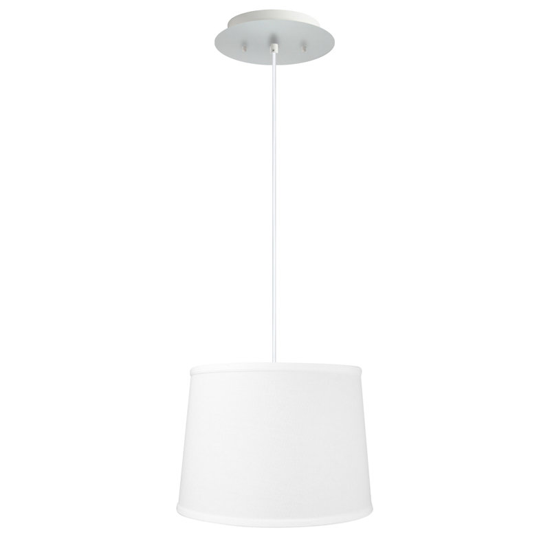 2 - Light White Single Pendant, White
