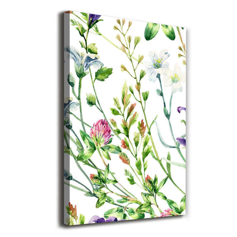 Field Flowers - Wrapped Canvas Print