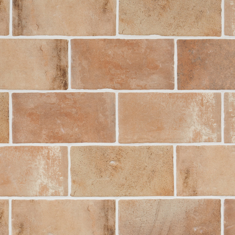 Souk 3.93" x 7.87" Ceramic Terracotta Look Subway Wall Tile (10.76 Sq. Ft. / Case), Cotto