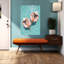 Art mural contemporain abstrait flottant dans la piscine-1401213403