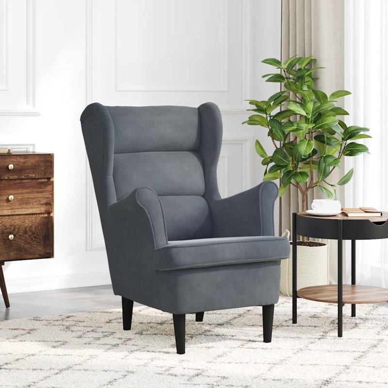 Jelez armchair, Polyester gris foncé