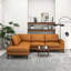 Luxueux canapé modulaire en cuir orienté à gauche pour un confort et un style ultimes