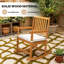 Solid Fir Wood Rocking Chair With Square Back And Cushioned Seat-249382569