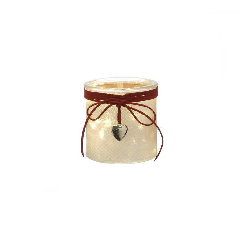 Glass Lantern, 10cm H x 10cm W x 10cm D