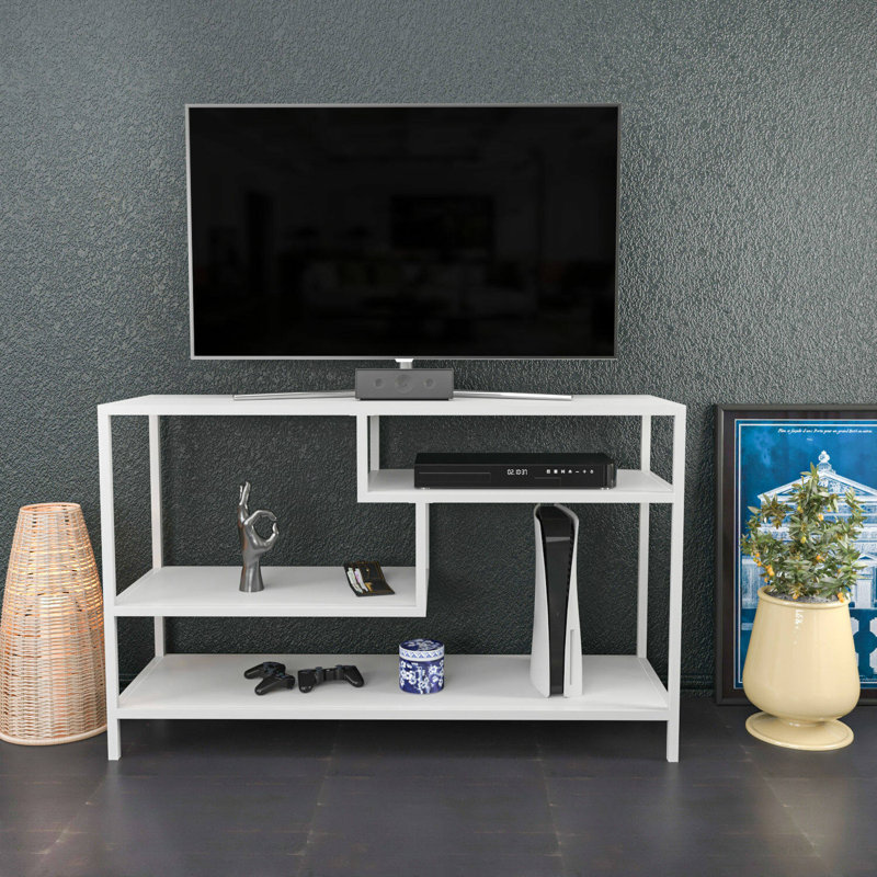 Alfread Unfinished TV Stand for TVs up to 60", White
