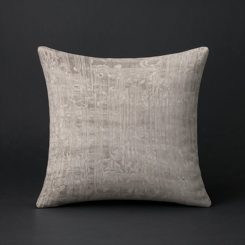 Coussin décoratif intérieur et extérieur Modern, Gris abstrait 264, Carré 18 po