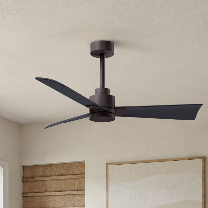 Ventilateur de plafond Alessandra 42, Noir mat, Bronze texturé