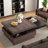 Mohite Modern Square Coffee Table with Rotatable Top, Two Colors Matching and 1 Hidden Storage Space-319303647