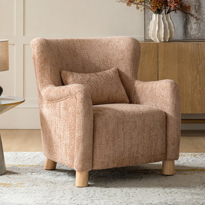 D’alouette Boucle Wingback Accent Chair