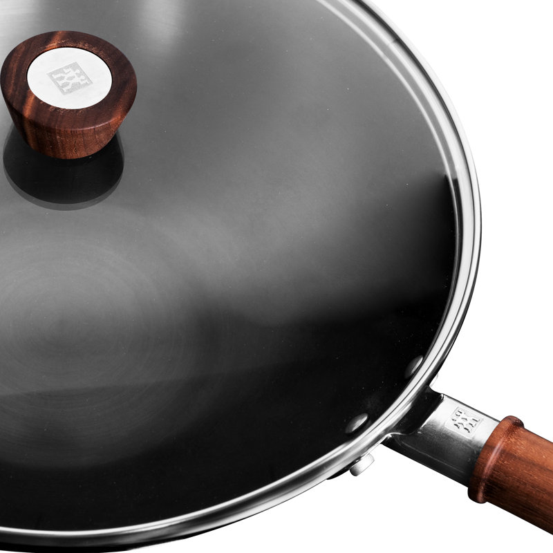 Dragon 11.81" Carbon Steel Wok with Lid